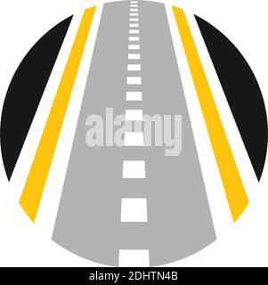 Vector highway logo combination. Curved road and roadway symbol. Stock Vector