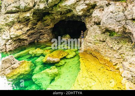 The Grotto Caves Bruce Peninsula National Park Tobermory Ontario Canada Stock Photo