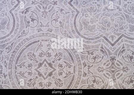 Victorian Retro Pattern Wallpaper with Floral Ornament Stock Photo