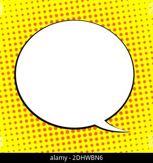 Empty cloud template for text. Background colorful image. Vector illustration in retro pop art style. Stock Vector