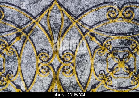Victorian Vintage Seamless Pattern of Damask Background Texture Stock Photo