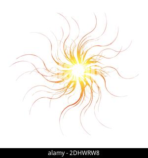 Explode Flash, Cartoon Explosion, Star Burst Isolated on White Background Stock Vector