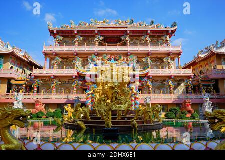 beautiful Chinese temple during a sunny day Stock Photo