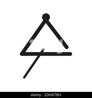 musical instrument triangle icon element of music icon for mobile concept and web apps. Thin line musical instrument triangle icon can be used for web Stock Vector