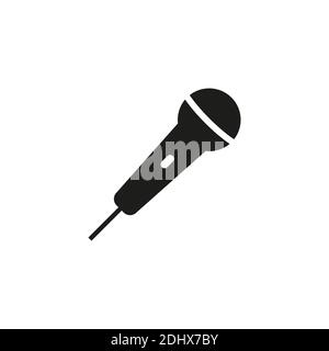 microphone icon element of music icon for mobile concept and web apps. Thin line microphone icon can be used for web and mobile. Premium icon on white Stock Vector