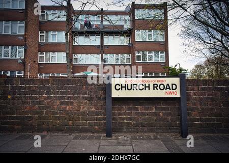 Great Britain / England /London /The estates in Church Road is the most deprived area in London . Stock Photo