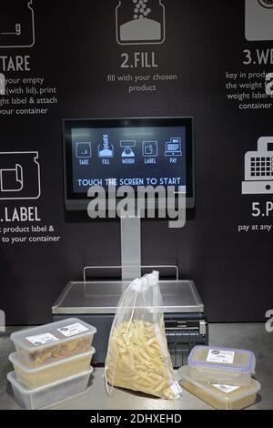 Objects Without Packaging Plastic free zero waste concept. Reusable product packaging Stock Photo ...