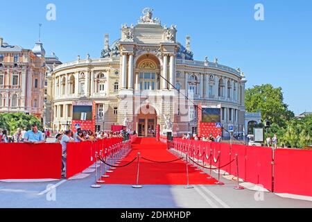 ODESA, UKRAINE -JULY 21, 2012: Closing ceremony of Odesa International Film Festival Stock Photo