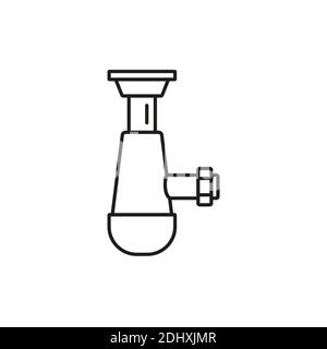 bathroom siphon icon element of plumbing icon for mobile concept and web apps. Thin line bathroom siphon icon can be used for web and mobile. Premium Stock Vector