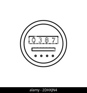 water meter icon element of plumbing icon for mobile concept and web apps. Thin line water meter icon can be used for web and mobile. Premium icon on Stock Vector