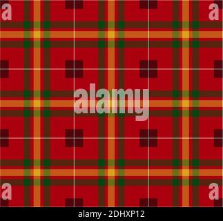 Red Christmas pattern. Scottish traditional ornament. Vector illustration Stock Vector