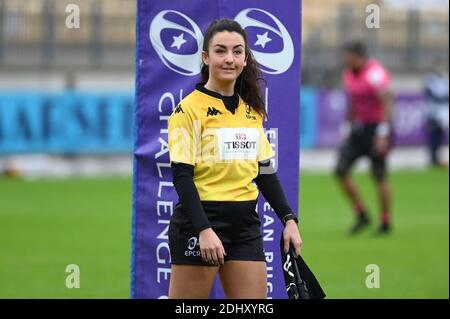 Parma, Italy. 12th Dec, 2020. the assistant of the referee Clara Munarini during Zebre Rugby vs Bayonne, Rugby Challenge Cup in parma, Italy, December 12 2020 Credit: Independent Photo Agency/Alamy Live News Stock Photo