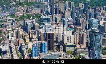 Toronto cityscape from the top of CN Tower, Toronto, Canada Stock Photo