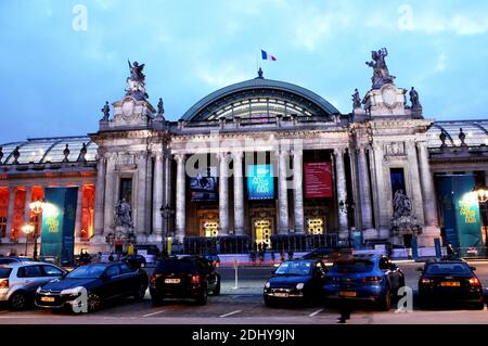 Outside illustration of Paris Art Exhibition 'Art Paris Art Fair' at the Grand Palais during March 31st-April 3rd, in Paris, France, on April 01, 2016. This year, South Korea guest of honour. Photo by Alain Apaydin/ABACAPRESS.COM Stock Photo