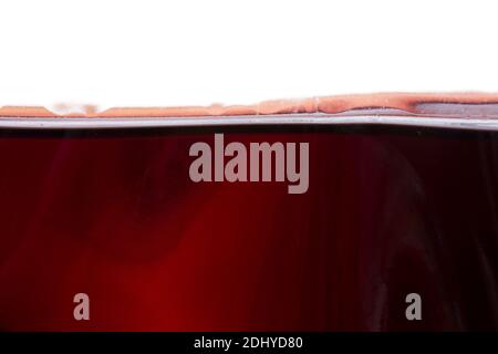 Red wine in a bottle close up Stock Photo