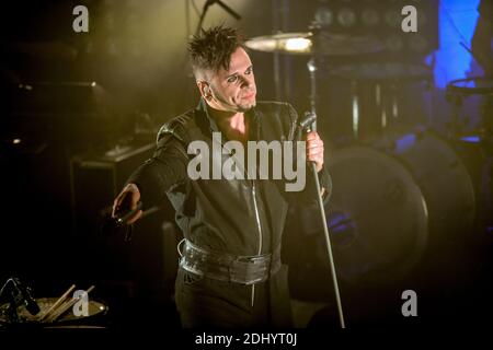 German rock-metal band Oomph performing live on stage at Ninkasi KAO in Lyon, France on April 19th, 2016. Photo Julien Reynaud/APS-Medias/ABACAPRESS.COM Stock Photo