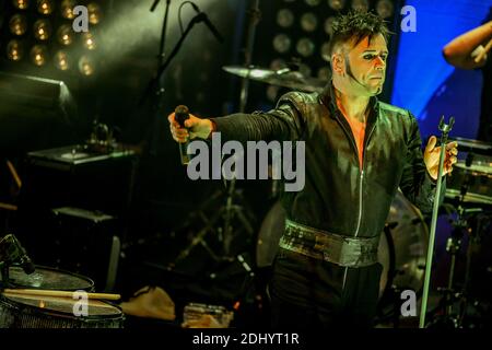 German rock-metal band Oomph performing live on stage at Ninkasi KAO in Lyon, France on April 19th, 2016. Photo Julien Reynaud/APS-Medias/ABACAPRESS.COM Stock Photo