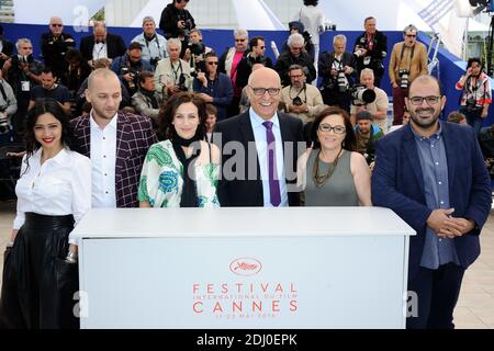 Maisa Abd Elhadi, Doraid Liddawi, Maha Haj, Mahmoud Shawahdeh, Sana Shawahdeh and Amer Hlehel attending the 'Personal Affairs' (Omor Shakhsiya) Photocall at the Palais Des Festivals in Cannes, France on May 12, 2016, as part of the 69th Cannes Film Festival. Photo by Aurore Marechal/ABACAPRESS.COM Stock Photo