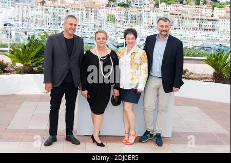 Director Cristi Puiu, Producer Anca Puiu, Mimi Branescu and Dana Dogaru at a photocall for the film 'Sieranevada' as part of the 69th Cannes International Film Festival, at the Palais des Festivals in Cannes, southern France on May 12, 2016. Photo by Nicolas Genin/ABACAPRESS.COM Stock Photo