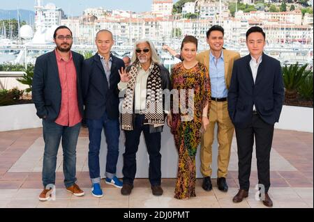 Director Boo Junfeng, Firdaus Rhaman, Su Wan Hanafi, Mastura Ahmad at a photocall for the film 'Apprentice' as part of the 69th Cannes International Film Festival, at the Palais des Festivals in Cannes, southern France on May 16, 2016. Photo by Nicolas Genin/ABACAPRESS.COM Stock Photo