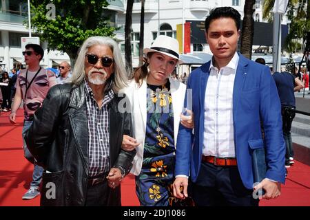 Actors Wan Hanafi Su, Mastura Ahmad and Firdaus Rahman attending the 'Ma'Rosa' screening at the Palais Des Festivals in Cannes, France on May 18, 2016, as part of the 69th Cannes Film Festival. Photo by Aurore Marechal/ABACAPRESS.COM Stock Photo