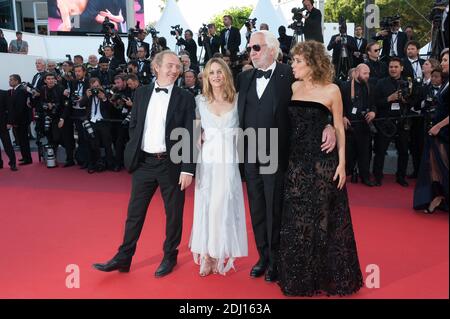 Donald Sutherland, Vanessa Paradis and Valeria Golino arriving on the red carpet of 'The last face' screening held at the Palais Des Festivals in Cannes, France on May 20, 2016 as part of the 69th Cannes Film Festival. Photo by Nicolas Genin/ABACAPRESS.COM Stock Photo