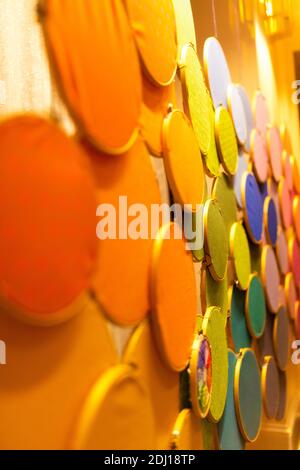 Colorful circles abstract photography display Stock Photo