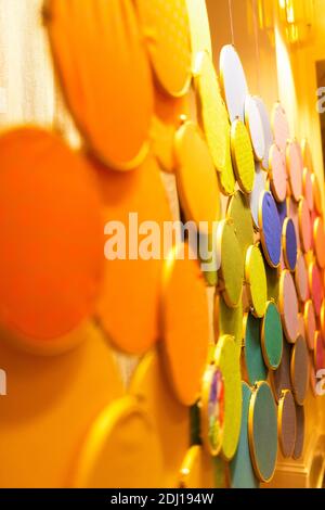 Colorful circles abstract photography display Stock Photo