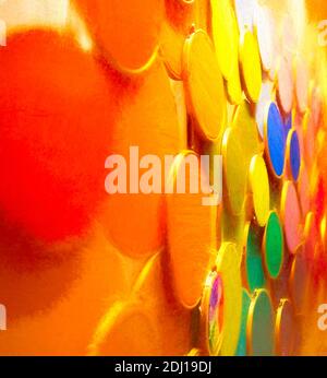 Colorful circles abstract photography display Stock Photo