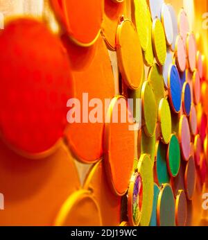 Colorful circles abstract photography display Stock Photo