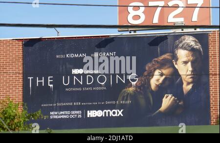 West Hollywood, California, USA 12th December 2020 A general view of atmosphere of The Undoing Billboard on December 12, 2020 in West Hollywood, California, USA. Photo by Barry King/Alamy Stock Photo Stock Photo