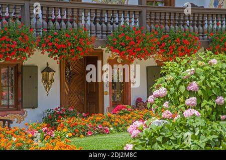 The Streinhof In Bayrischzell Is A Prime Example Of The Alpine Architectural Style In Southern Upper Bavaria Stock Photo