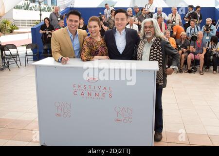 FIRDAUS RAHMAN, MASTURA AHMAD, BOO JUNFENG, SU WAN HANAFI - CANNES 2016 - PHOTOCALL DU FILM 'APPRENTICE' Photo by Nasser Berzane/ABACAPRESS.COM Stock Photo