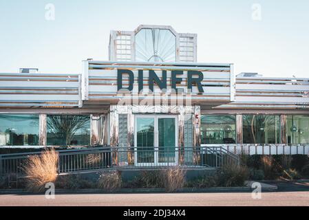 A 1950s style diner in the Hamptons, New York Stock Photo