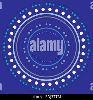 An abstract concentric circle shape background image. Stock Vector