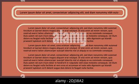 A simple retro copy space layout design. Stock Vector