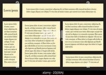 A simple grid copy space layout design. Stock Vector