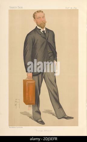 Politicians - Vanity Fair. 'Foreign Affairs'. Mr. James William Lowther. 19 December 1891, Leslie Matthew 'Spy' Ward, 1851–1922, British, 1891, Chromolithograph Stock Photo