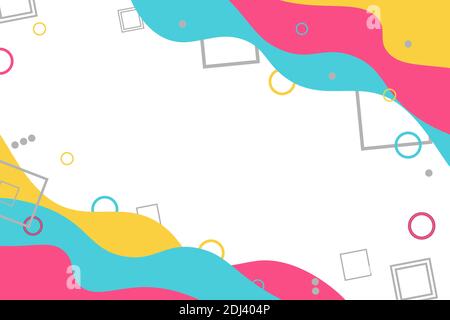 Abstract background in memphis style. Geometric textures Stock Vector