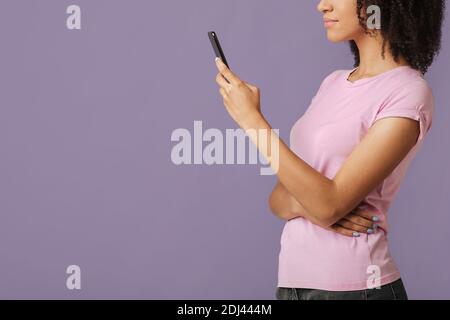 Modern blogger student works or surfing in internet Stock Photo