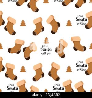 A Christmas seamless pattern with gingerbread cookies Stock Vector