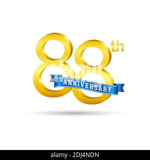 88th anniversary logo, birthday celebration Stock Vector Image & Art ...