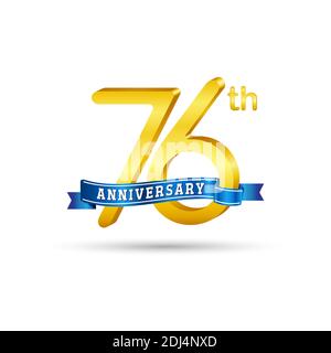 76 Year Ribbon Anniversary Stock Vector Image & Art - Alamy