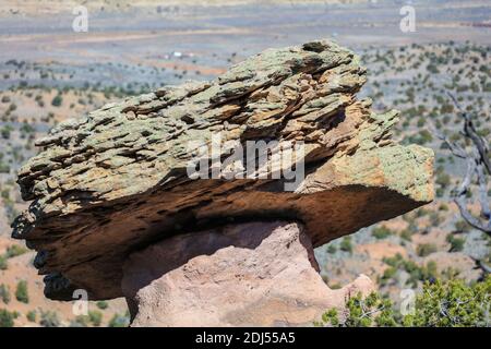 Hiking in Red Rock State Park, near Gallup in Arizona. Stock Photo