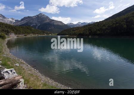 View of the beautiful lago scale close to Bormio, Italy Stock Photo