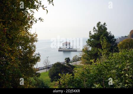 Historical Istanbul Moda Pier. istanbul 15 November 2020 Stock Photo