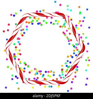 Colorful Confetti Icon Isolated on White Background Stock Vector