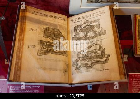 'Animadversions of Warre' by Robert Ward,'The Manner of Fortifications',  National Civil War Centre, Newark Museum, Newark-on-Trent, Notts, UK. Stock Photo