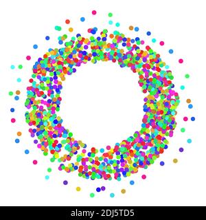 Colorful Confetti Frame Icon Isolated on White Background Stock Vector