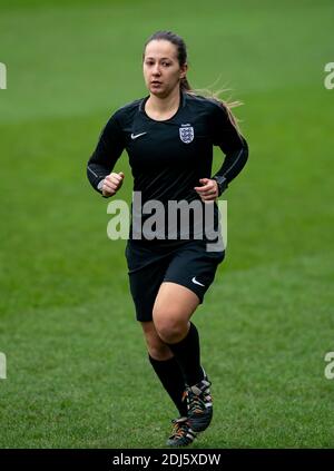 Dartford, UK. 13th Dec, 2020. Referee Georgia Ball during the FAWSL2 match between London City Lionesses and Liverpool Women at Princes Park, Dartford, England on 13 December 2020. Photo by Liam McAvoy. Credit: PRiME Media Images/Alamy Live News Stock Photo